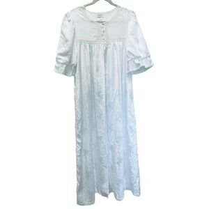 Barbizon Robe Womens M White Lace Bridal Wedding‎ Fairycore Romantic Ethereal